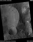 Saheki Crater, as seen by HiRISE
