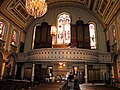 Interior view of the back of the chapel.