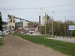 L'usine de la WestRock. Les pâtes et papiers constituent la principale industrie de la région.