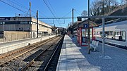 View of the platforms and tracks