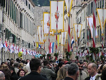 Stradun durante a Festa de São Brás