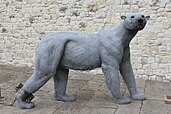 Modern sculpture of Henry's bear