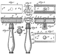 Gillette safety-razor patent drawing