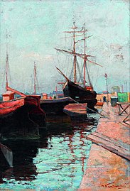 "נמל אודסה", 1898, גלריית טרטיאקוב, מוסקבה (מיצירותיו המוקדמות)