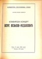 Програм концерта Вере Вељков-Медаковић, који се одржао у Задужбини Илије М. Коларца, 1953. године.