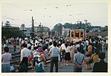 1969年二子玉川園駅にて玉電さよなら電車