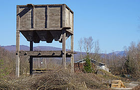 The concrete hopper still standing.