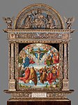 Adoration of the Trinity (Landauer Altar), 1511, oil on poplar, 135 × 123.4 cm, Kunsthistorisches Museum (GG 838). The framework is a reconstruction of his design