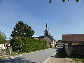 The church and surroundings in Champrond-en-Gâtine