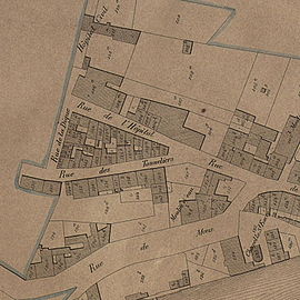 Environ 1865. Extrait du plan Popp.