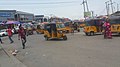 Commercial tricycles (keke NAPEP) in Ajah