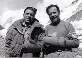 Achille Compagnoni (left) and Lino Lacedelli