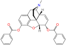 Chemical structure of dibenzoylmorphine.