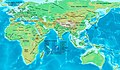 نقشهٔ آسیا در سدهٔ ششم