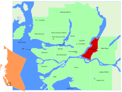 Lage in der Region Metro Vancouver