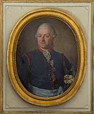 Överste Gustaf Philip Wennerstedt i regementets uniform m/1779, avporträtterad 1779 av Ulrika Pasch.