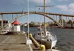 Haugesund docks, with bridge to Risøy