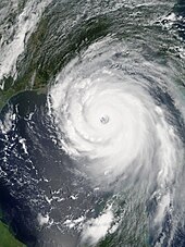 Satellite image of a hurricane