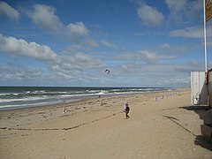 Noordwijk beach on a non-summers day, when kitesurfers have all the room there