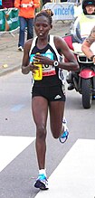 Lydia Cheromei (hier beim Amsterdam-Marathon 2008) kam auf den fünften Platz