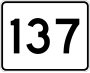 Route 137 marker