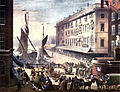 Image 54The Billingsgate Fish Market in London in the early 19th century (from History of England)