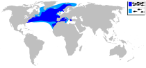 Distribución por Atlántico y Mediterráneo