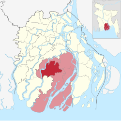 Location of Patuakhali Sadar