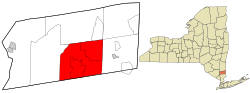 Location of Carmel in New York state