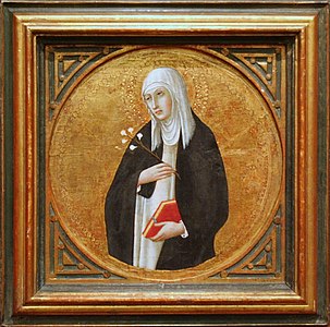 Ste Catherine de Sienne 1440-1445, Sano di Pietro, Maastricht, exposition au musée des Bons-Enfants.