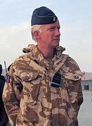 Air Chief Marshal Sir Stephen Dalton wearing a forage cap with desert DPM in 2010