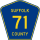 County Route 71 marker