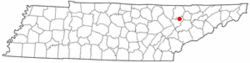 Location of Norris, Tennessee