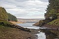 Thruscross Reservoir inlet and derelict flax mill.