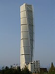 Skyskrapan Turning Torso, Sveriges näst högsta byggnad.