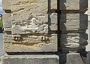 Weathering on a sandstone pillar in Bayreuth