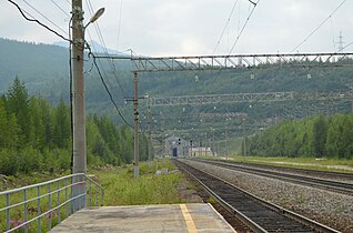 Western portal of the Severomuysky tunnel viewed from Itykit station