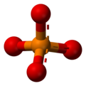 Aromatic ball and stick model of phosphate