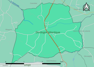 Carte en couleur présentant le(s) SAGE couvrant le territoire communal