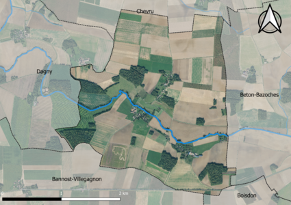 Carte orhophotogrammétrique de la commune.