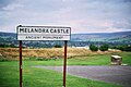 Hinweistafel am Areal des Kastell Ardotalia (auch bekannt als Melandra) bei Gamesley, nahe Glossop in Derbyshire