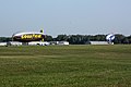 Blimps moored at the Minneapolis Crystal Airport