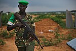 Burundian peacekeeper in Somalia armed with MP md. 63