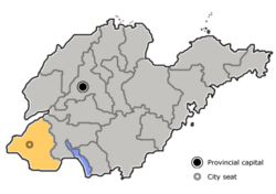 菏澤市在山東省的地理位置