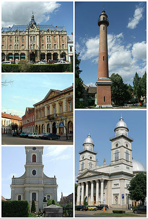 Satu Mare: Hotel Dacia (antiga Panônia), Torre dos Bombeiros, Palácio Vécsey (Museu de Arte), Igreja com correntes, Catedral Católica Romana