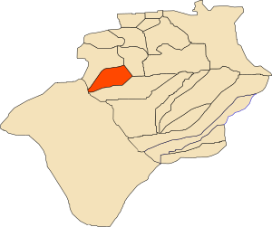 Location of Méchraâ Houari Boumédienne commune within Béchar Province