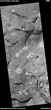 Wide view of field of mud volcanoes, as seen by HiRISE under HiWish program