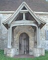 St. Peter's parish church: porch with Norman doorway