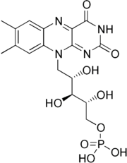 Skeletal formula of flavin mononucleotide