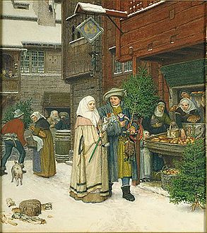 O mercado de natal (1872).